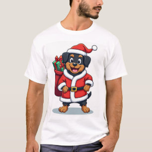 Camiseta Ayudante de Santa Rottweiler