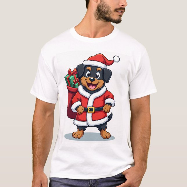 Camiseta Ayudante de Santa Rottweiler (Anverso)