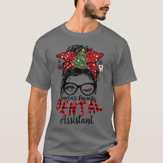Camiseta Ayudante dental favorito de Santa María desordenad