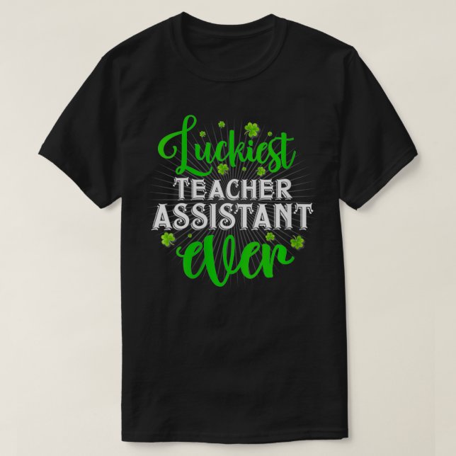 Camiseta Ayudante docente más afortunado de todos los tiemp (Diseño del anverso)