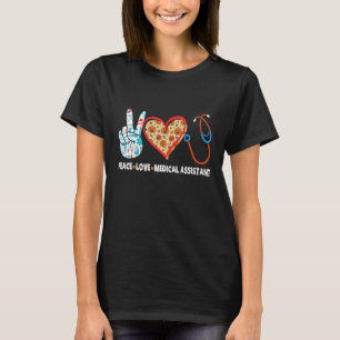 Camiseta Ayudante Médico de Paz Amor Sala de Enfermería de