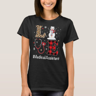 Camiseta Ayudante Médico Enfermera Vida Snowman Christma