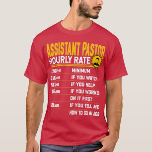 Camiseta Ayudante Pastor Hourrate Clérigo de Iglesia Funny 