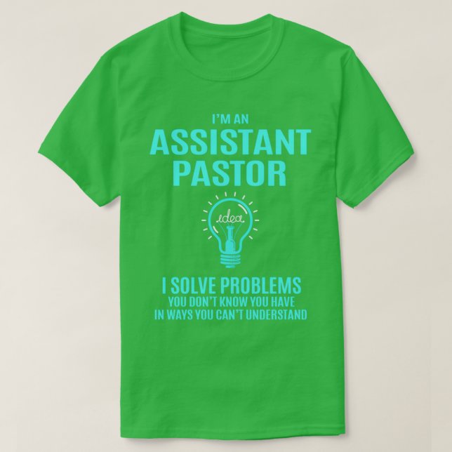 Camiseta Ayudante Pastor I Resuelve Problemas Trabajo Regal (Diseño del anverso)