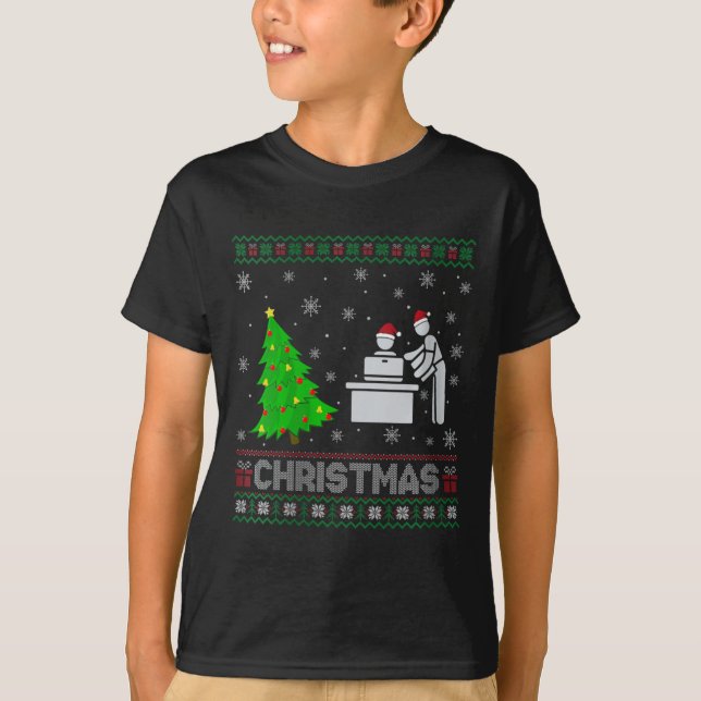 Camiseta Ayudante personal de mujeres: árbol de navidad ilu (Anverso)