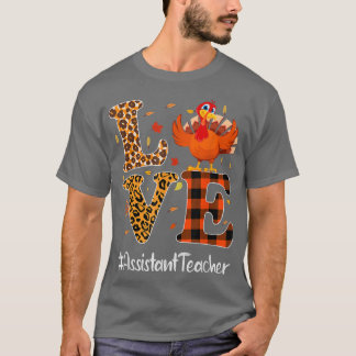 Camiseta Ayudante profesor Amor al leopardo de Acción de Gr