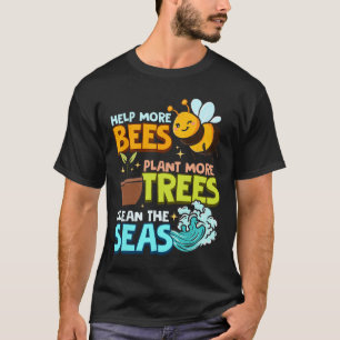 Camiseta Ayudar a más abejas plantar más árboles en áreas l