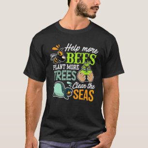 Camiseta Ayudar a más abejas plantar más árboles en áreas l