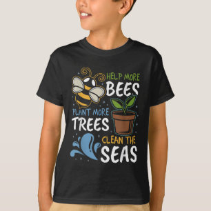 Camiseta Ayudar a más abejas plantar más árboles en áreas l