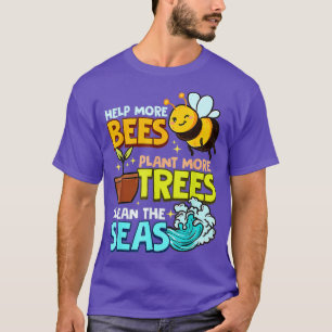 Camiseta Ayudar a más abejas plantar más árboles en áreas l