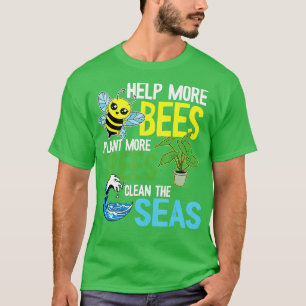 Camiseta Ayudar a más abejas plantar más árboles en áreas l