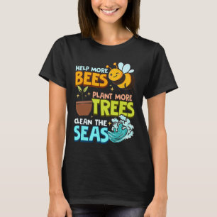 Camiseta Ayudar a más abejas plantar más árboles en áreas l