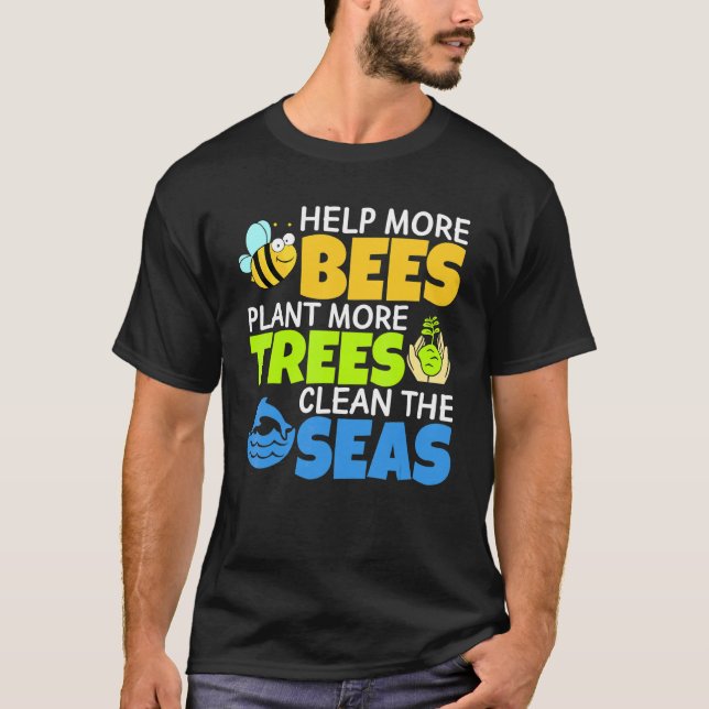 Camiseta Ayudar A Que Más Abejas Planten Más Árboles A Limp (Anverso)