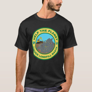 Camiseta Ayudar al planeta a reducir los residuos de verted