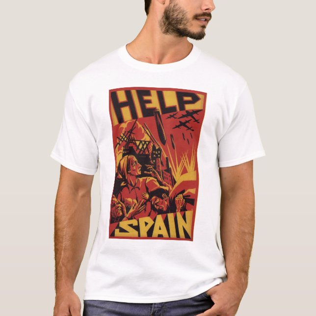 Camiseta Ayude a 1937) posters del _Propaganda de España ( (Anverso)