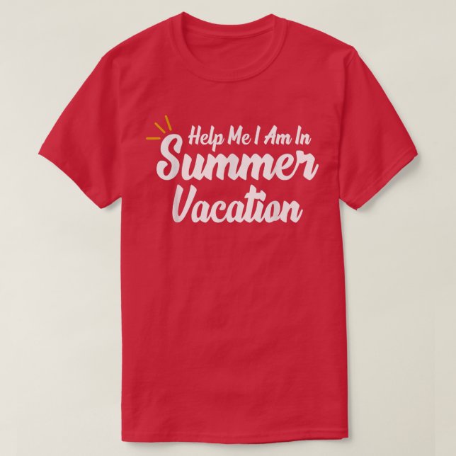 Camiseta Ayúdenme En Las Vacaciones De Verano  (Diseño del anverso)