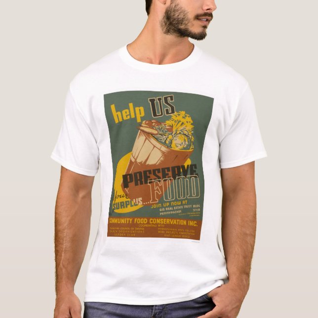 Camiseta Ayúdenos a preservar su comida de sobra - WPA (Anverso)