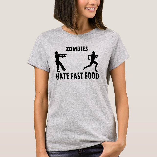 Camiseta Ayuna la comida (del zombi) (Anverso)