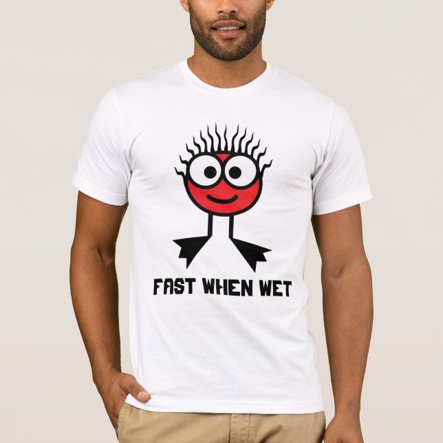 Camiseta Ayune cuando es mojado - carácter rojo de la (Anverso)