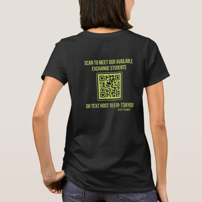 Camiseta Ayusa deja que la aventura comience el código QR ( (Reverso)