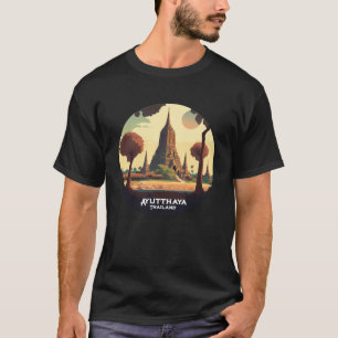 Camiseta Ayutthaya Tailandia Temple Sunset