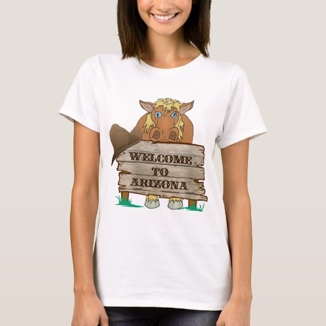 Camiseta AZ - Bienvenidos al Caballo de Arizona (Anverso)