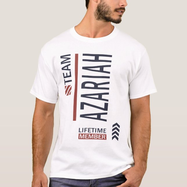 Camiseta Azariah Nombre Personalizado Regalo de cumpleaños (Anverso)