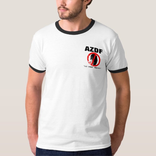 Camiseta AZDF: Fuerza de defensa anti del zombi (Anverso)
