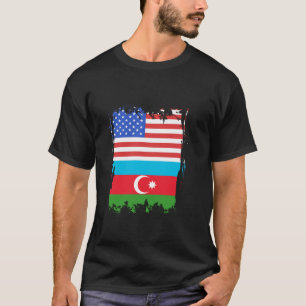 Camiseta Azerbaiyán América EE. UU. Bandera azerbaiyana Aze