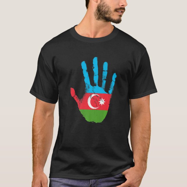 Camiseta Azerbaiyán Bandera Vintage da a Bakú Azerbaiyán (Anverso)