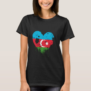 Camiseta Azerbaiyán Corazón Antiguo Raíces Azeríes Azerbai