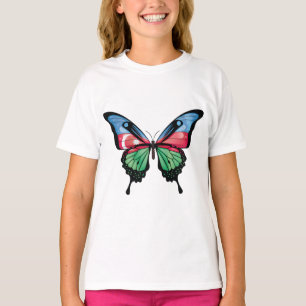 Camiseta Azerbaiyán: Pegatina de la bandera de la mariposa