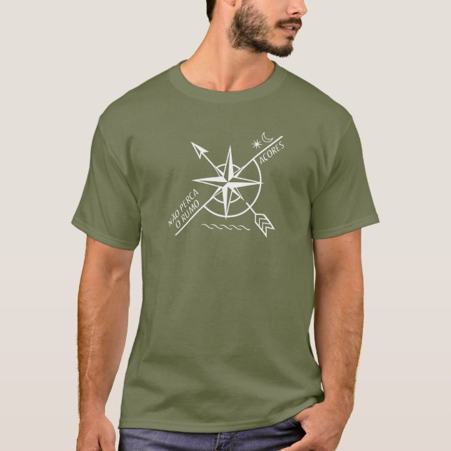 Camiseta "Azores Compass - Nautical Star Design (Anverso)