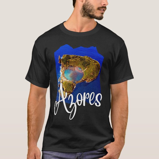 Camiseta Azores Flag Patriotic Portuguese Roots Azores Souv (Anverso)