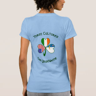 Camiseta Azores Irlanda EE. UU. Trébol Bandera Personalizar