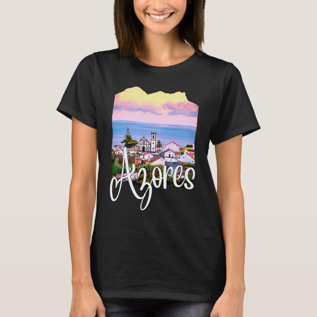 Camiseta Azores Portugal Portuguese Roots Azores Souvenirs (Anverso)