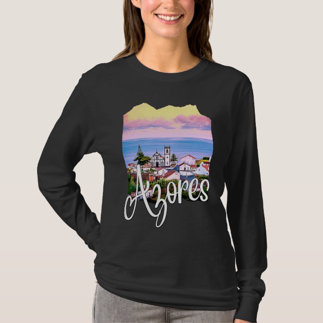 Camiseta Azores Portugal Portuguese Roots Azores Souvenirs (Anverso)