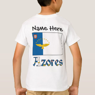 Camiseta Azores y bandera azoriana con tu nombre
