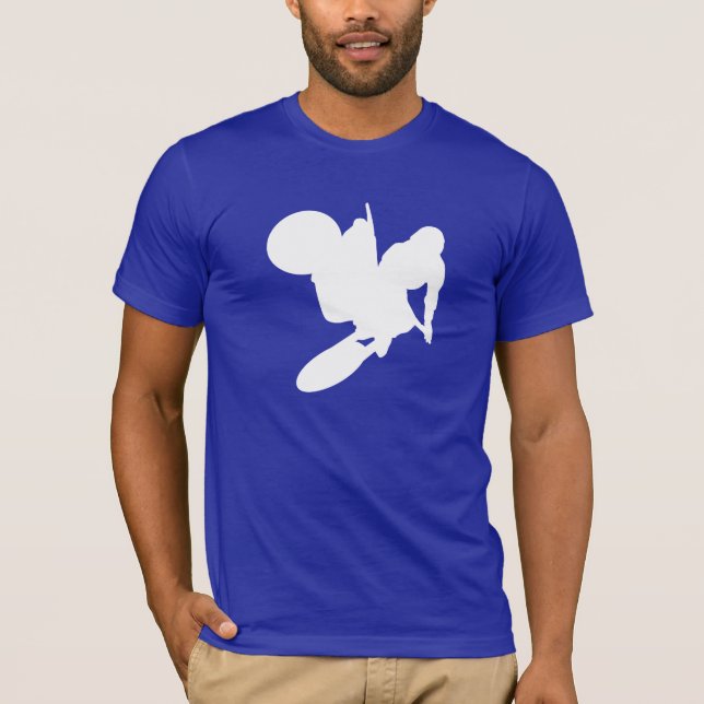 Camiseta Azote azul del motocrós (Anverso)