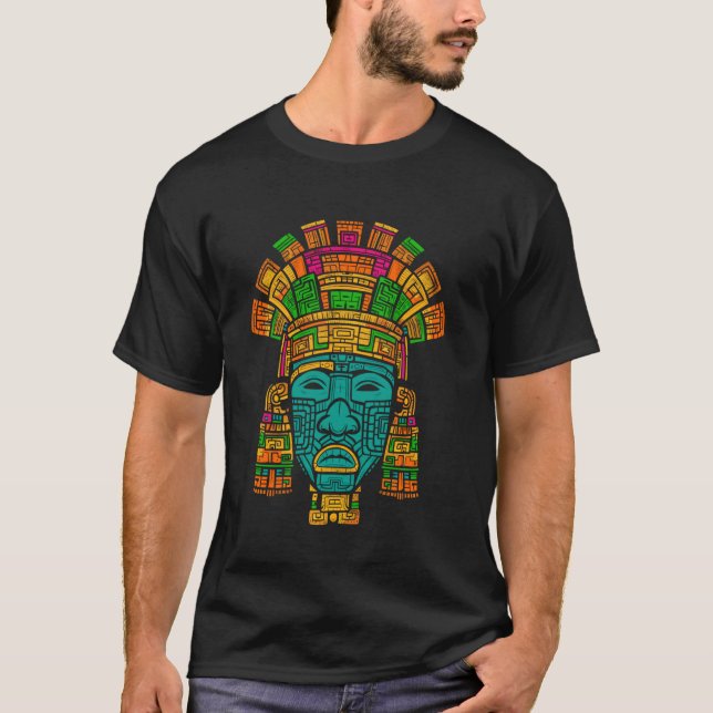 Camiseta Aztec Dios Antiguo Mitología Tlaloc Aztec (Anverso)