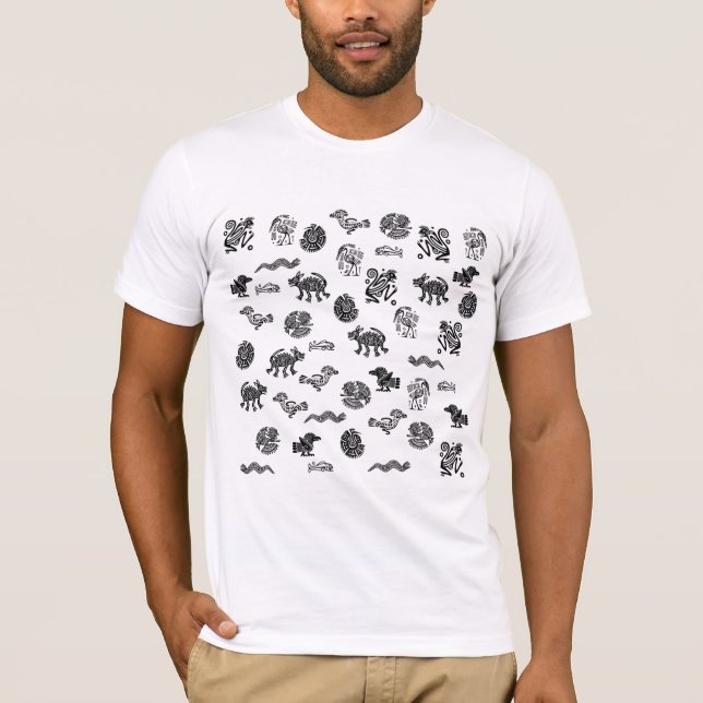 Camiseta Aztec figures of animals (Anverso)