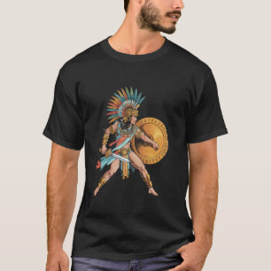 Camiseta Aztec Jaguar antiguo guerrero nativo mítico mexica