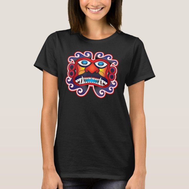Camiseta Aztec Mayan Sun God Face (Anverso)