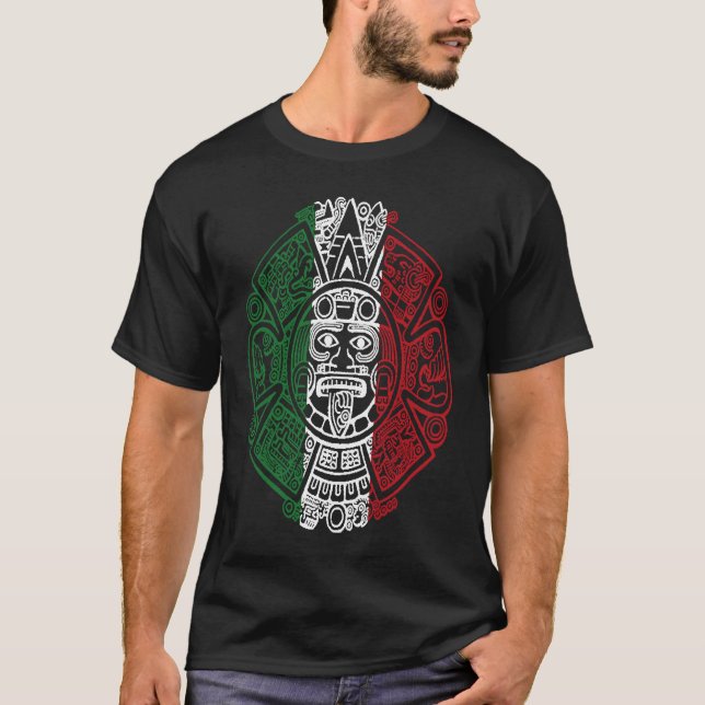Camiseta Aztec Mexican Flag Calendar Chicano (Anverso)