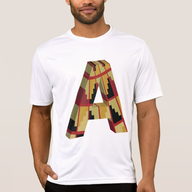 Camiseta Aztec Navajo Pattern Letter A (Anverso)