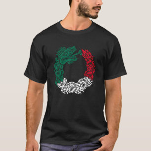 Camiseta Aztec Quetzalcoatl Serpent Bandera Mexicana México