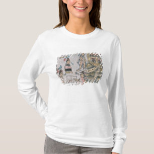 Camiseta Aztecas que consultan y que siguen un mapa