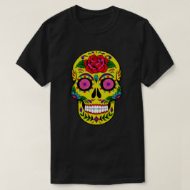 Camiseta Azúcar amarillo Skull Dia de los Muertos