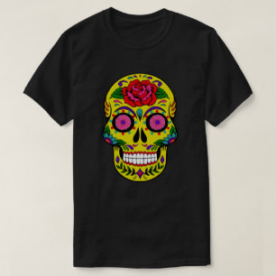 Camiseta Azúcar amarillo Skull Dia de los Muertos