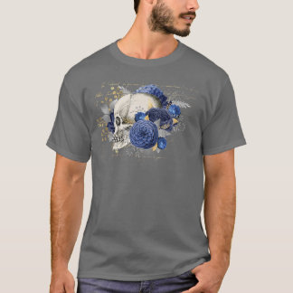 Camiseta Azúcar floral con flores azules, Día del Arte Muer
